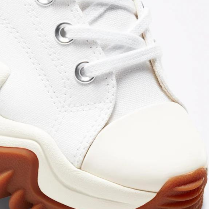 Converse Run Star Motion Canvas Platform Hi White/Black/Gum Honey