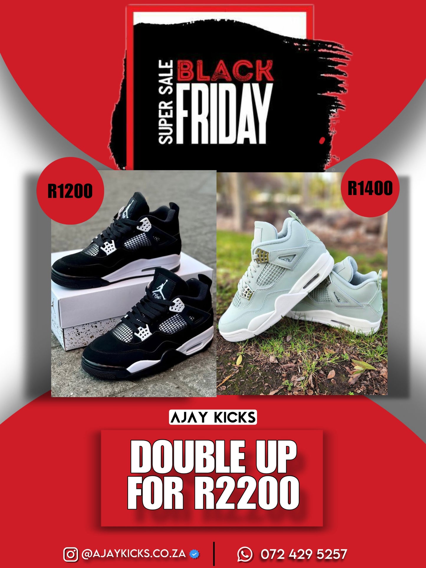 Jordan 4 White thunder X Jordan 4 Light Green