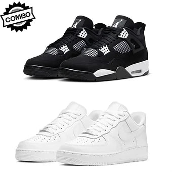 Jordan 4 White thunder x Nike Air Force 1