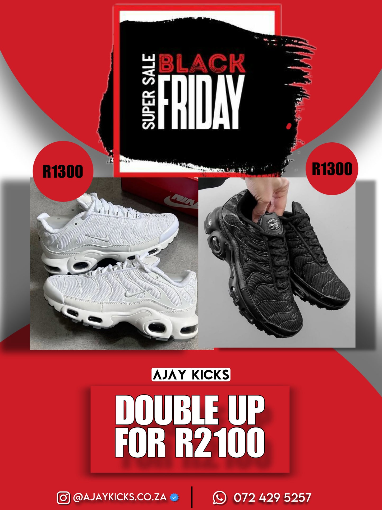 Nike TN White x Nike TN Black