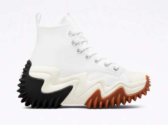 Converse Run Star Motion Canvas Platform Hi White/Black/Gum Honey