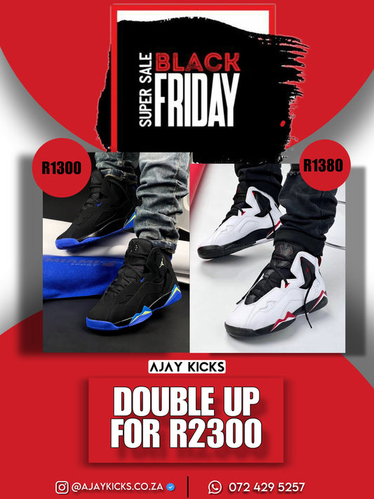 Jordan True Flight Black/Blue X Jordan True Flight White/Red