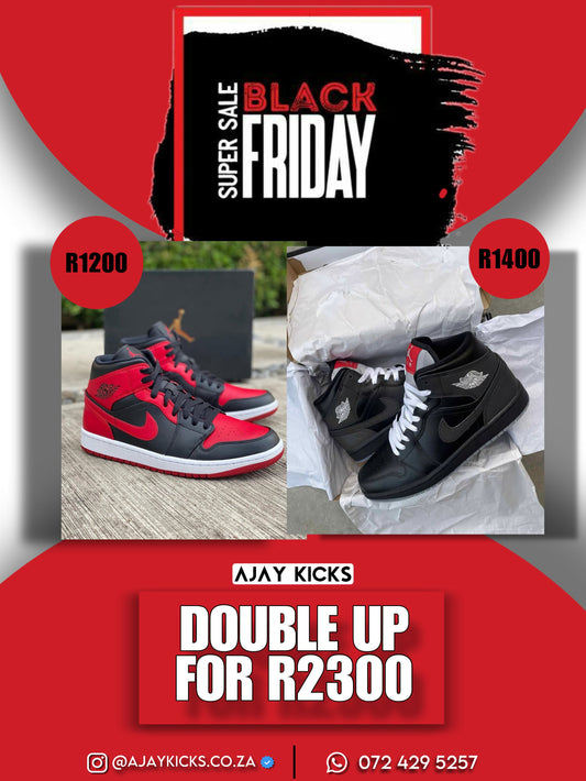 Jordan 1 Red X Jordan 1 Black