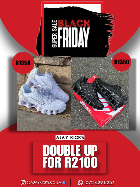 Nike Shox White X Nike Shox Black