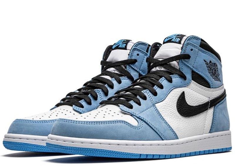 JORDAN 1 RETRO HIGH WHITE UNIVERSITY BLUE BLACK