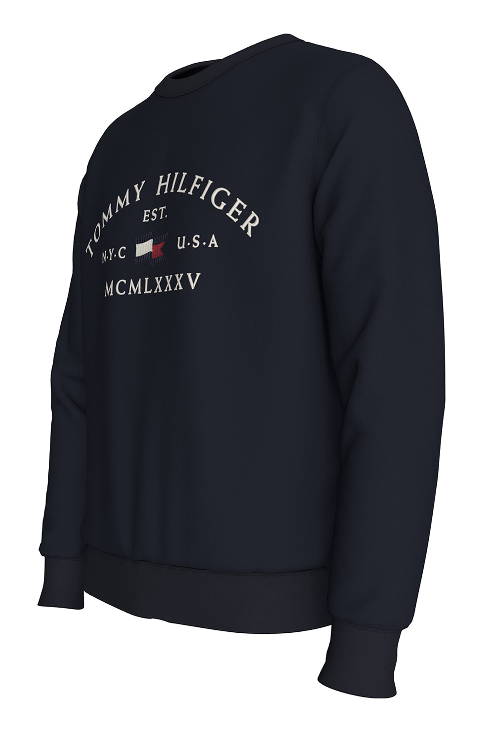 Tommy Hilfiger Logo Embroidery Crew Neck Sweatshirt